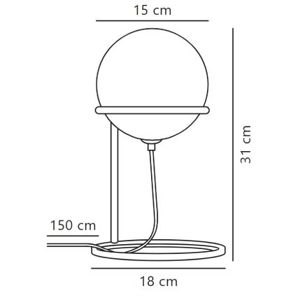 Nordlux - Lámpara de mesa WILSON 1xG9/5W/230V negro