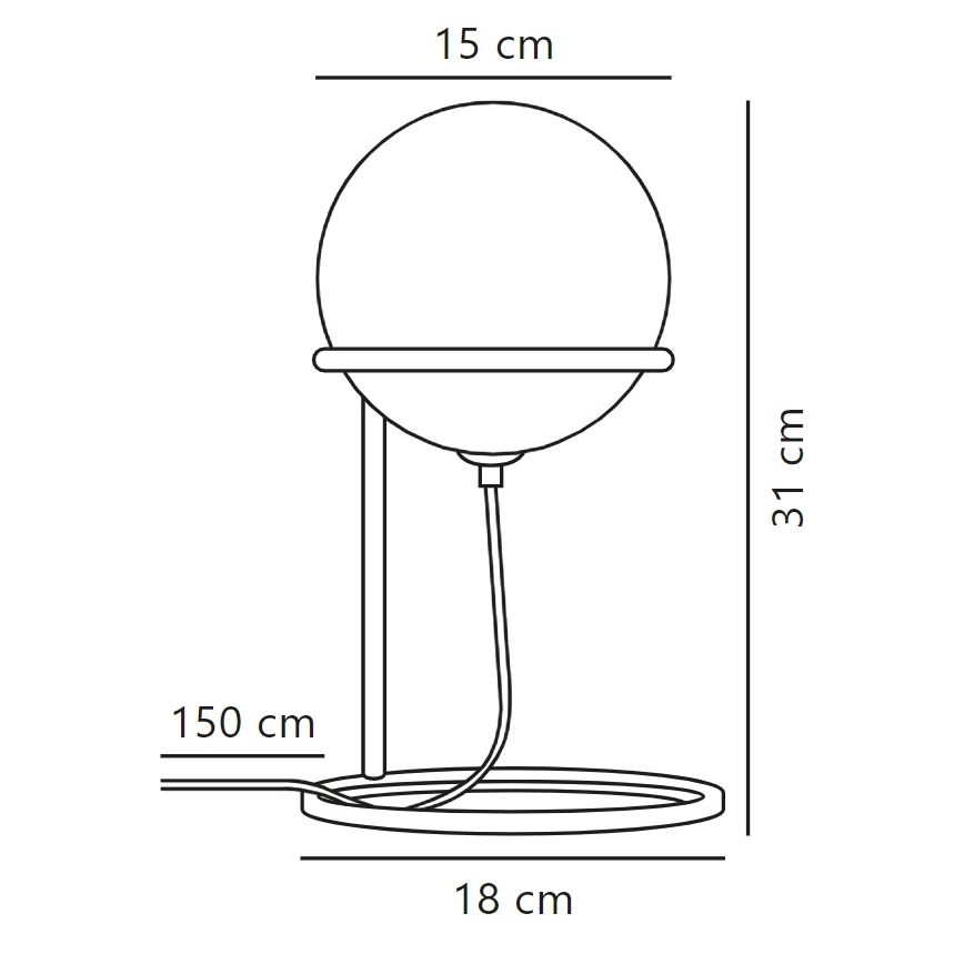 Nordlux - Lámpara de mesa WILSON 1xG9/5W/230V negro