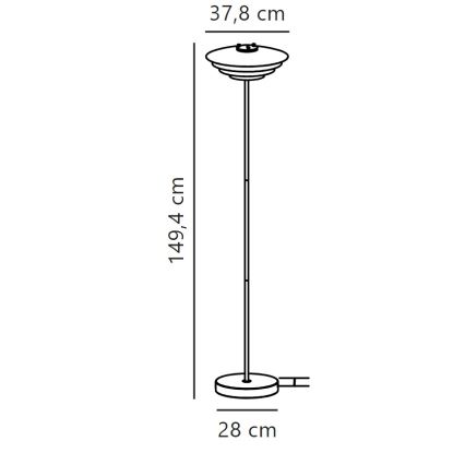 Nordlux - Lámpara de pie BRETAGNE 1xG9/25W/230V antracita