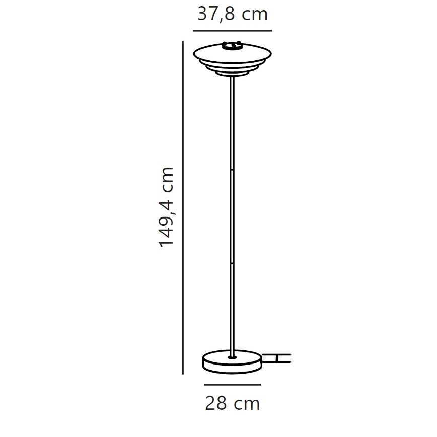 Nordlux - Lámpara de pie BRETAGNE 1xG9/25W/230V antracita