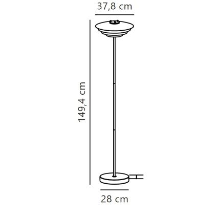 Nordlux - Lámpara de pie BRETAGNE 1xG9/25W/230V blanco