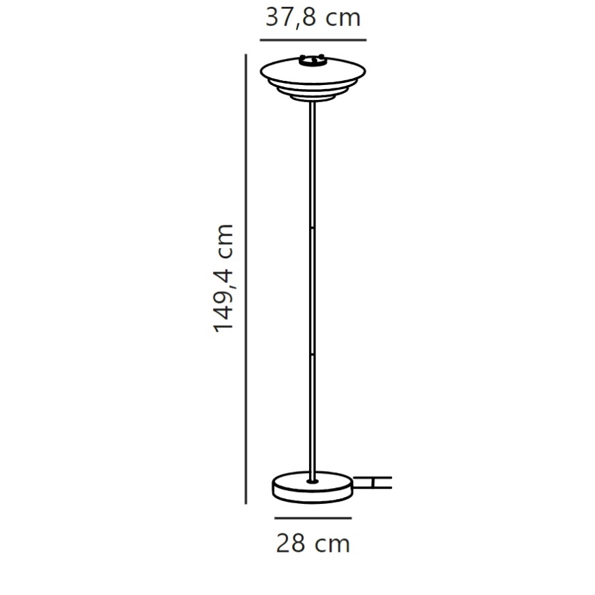 Nordlux - Lámpara de pie BRETAGNE 1xG9/25W/230V blanco