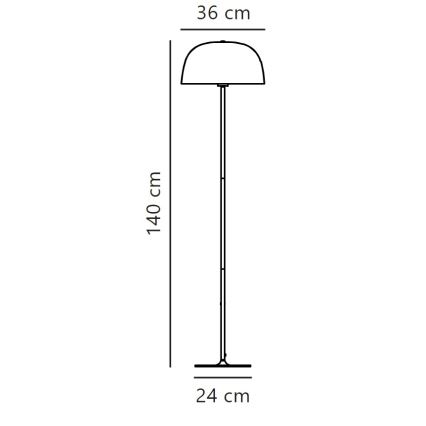 Nordlux - Lámpara de pie CERA 1xE27/60W/230V dorado