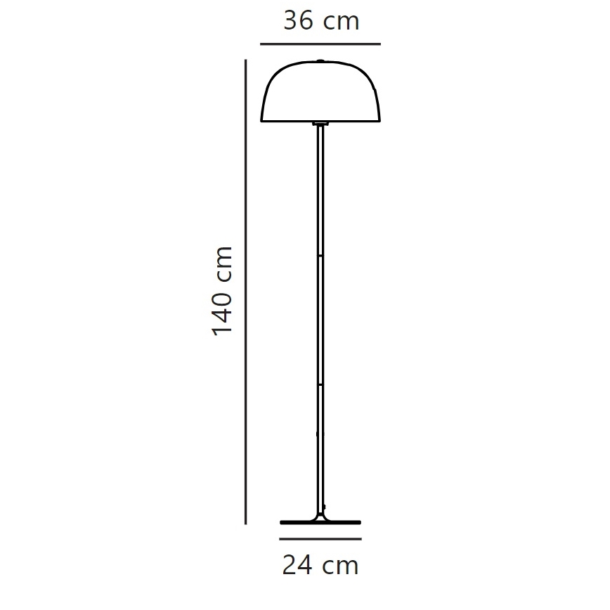 Nordlux - Lámpara de pie CERA 1xE27/60W/230V dorado