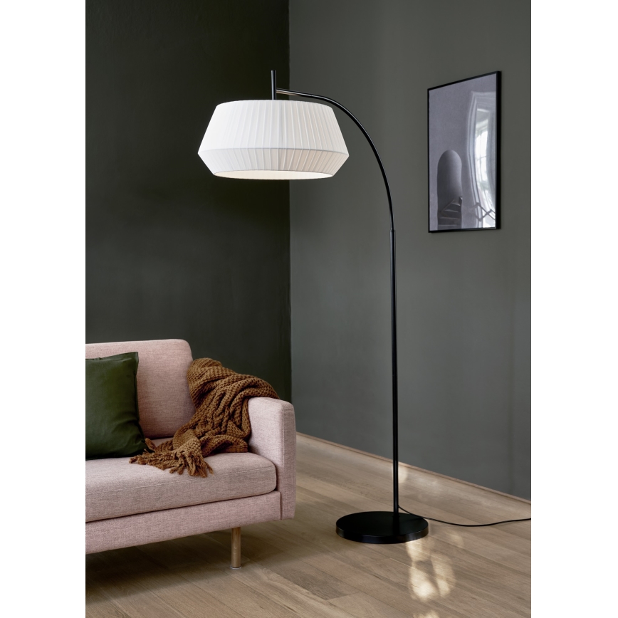 Nordlux - Lámpara de pie DICTE 1xE27/60W/230V negro/blanco