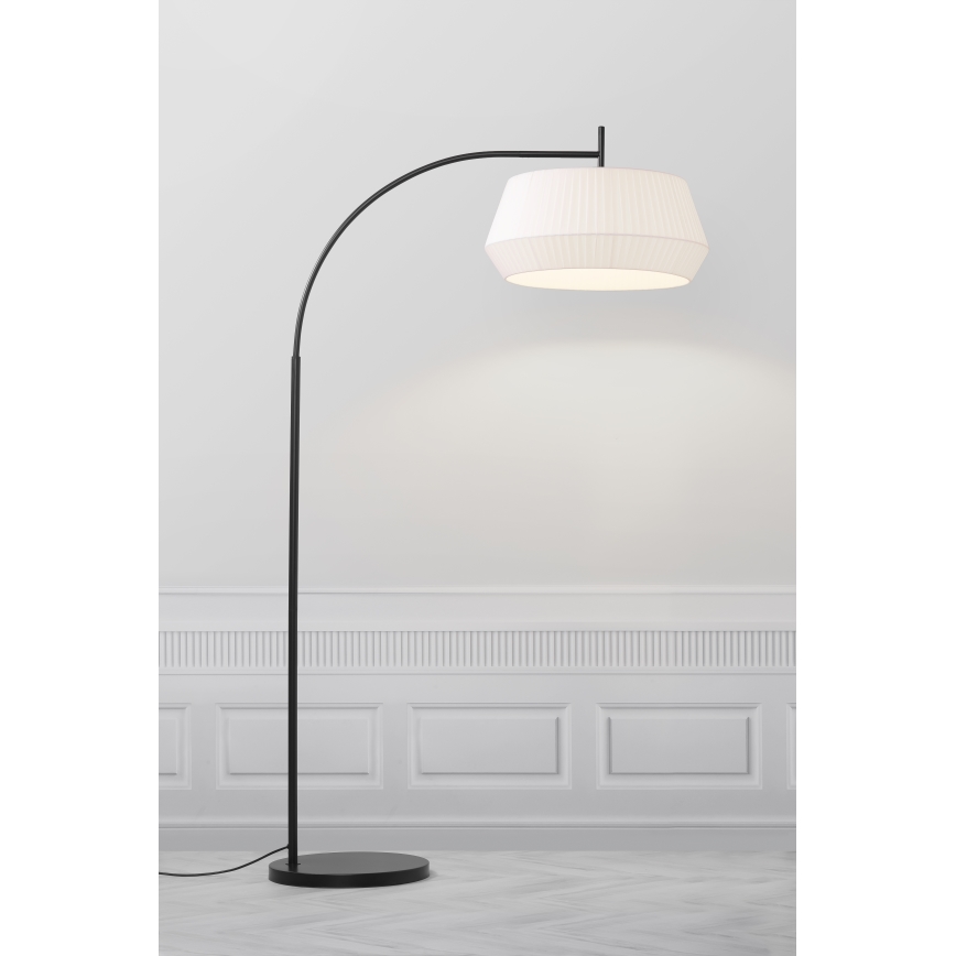 Nordlux - Lámpara de pie DICTE 1xE27/60W/230V negro/blanco