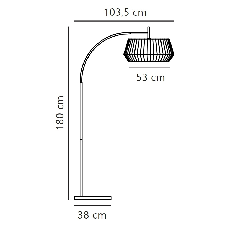 Nordlux - Lámpara de pie DICTE 1xE27/60W/230V negro/blanco