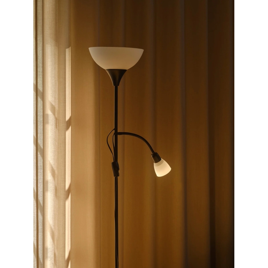 Nordlux - Lámpara de pie LAURIA 1xE27/40W/230V + 1xE14/15W