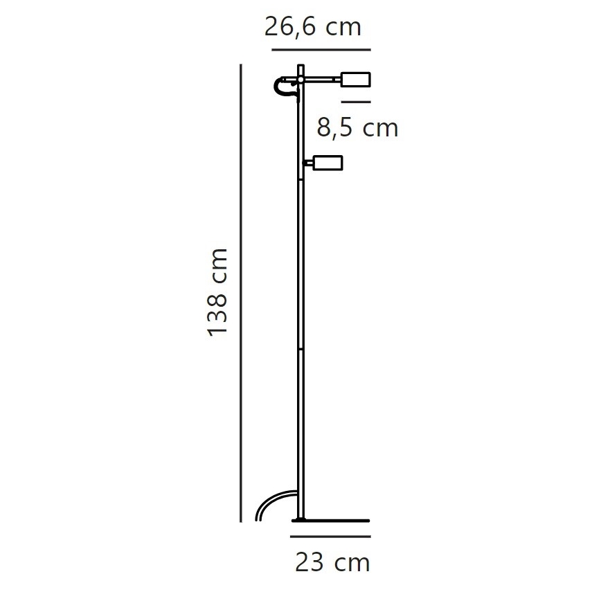 Nordlux - Lámpara de pie LED regulable CLYDE 2xLED/4W/230V