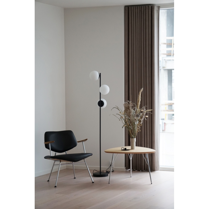 Nordlux - Lámpara de pie LILLY 3xE14/25W/230V negro