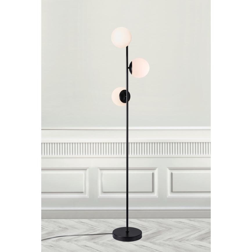 Nordlux - Lámpara de pie LILLY 3xE14/25W/230V negro