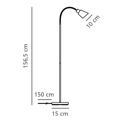 Nordlux - Lámpara de pie MOLLI 1xE14/25W/230V