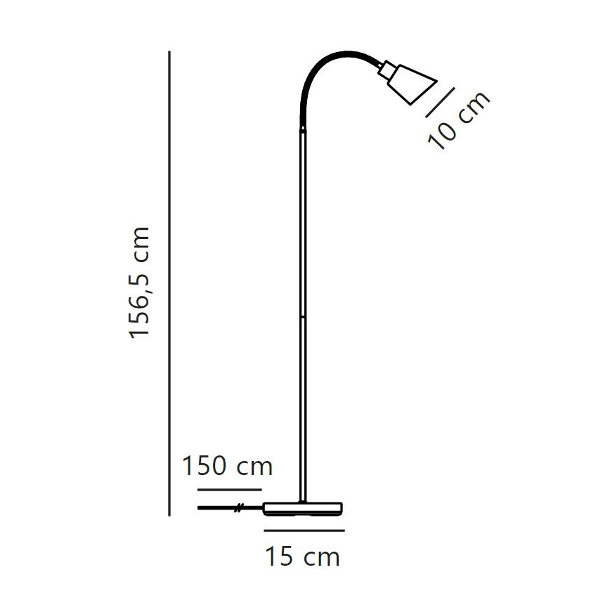 Nordlux - Lámpara de pie MOLLI 1xE14/25W/230V