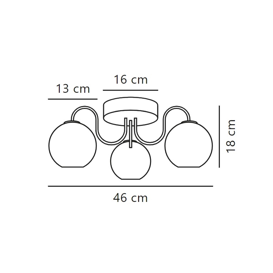 Nordlux - Lámpara de techo FRANCA 3xE14/40W/230V