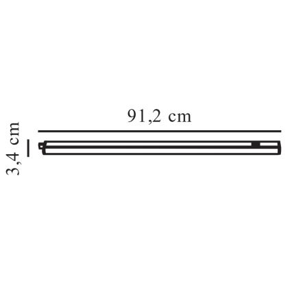 Nordlux - Lámpara LED bajo mueble de cocina LATONA LED/11W/230V 3000/4000K 91,2 cm