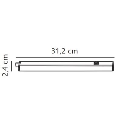 Nordlux - Lámpara LED bajo mueble de cocina LATONA LED/4W/230V 3000/4000K 31,2 cm