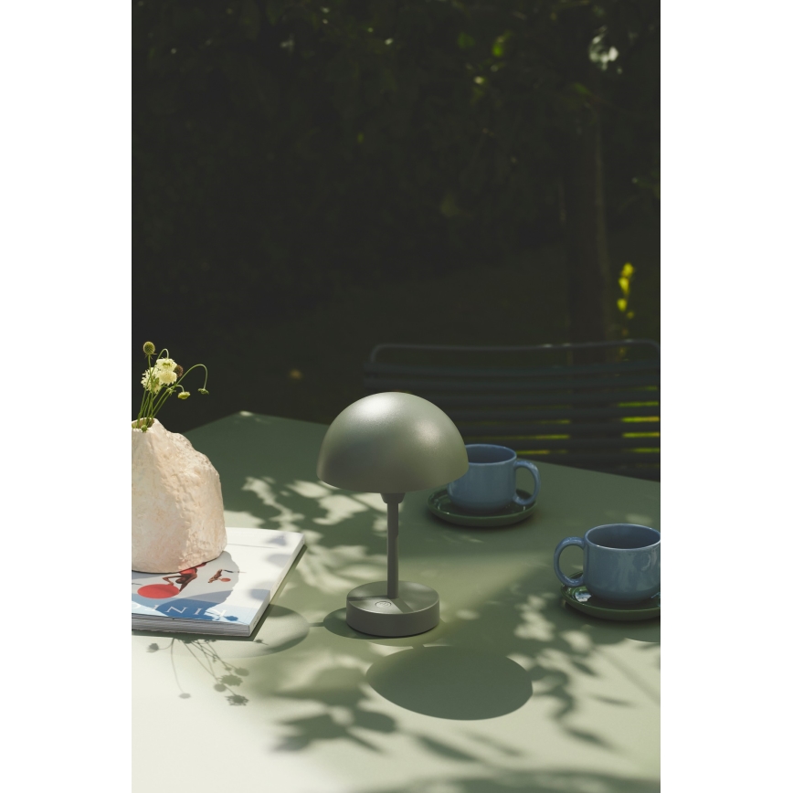 Nordlux - Lámpara de mesa LED exterior recargable y regulable ELLEN LED/2,8W/3,7V IP44 verde