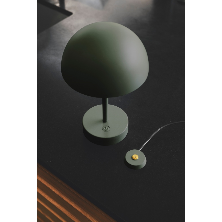 Nordlux - Lámpara de mesa LED exterior recargable y regulable ELLEN LED/2,8W/3,7V IP44 verde