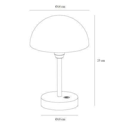 Nordlux - Lámpara de mesa LED exterior recargable y regulable ELLEN LED/2,8W/3,7V IP44 verde
