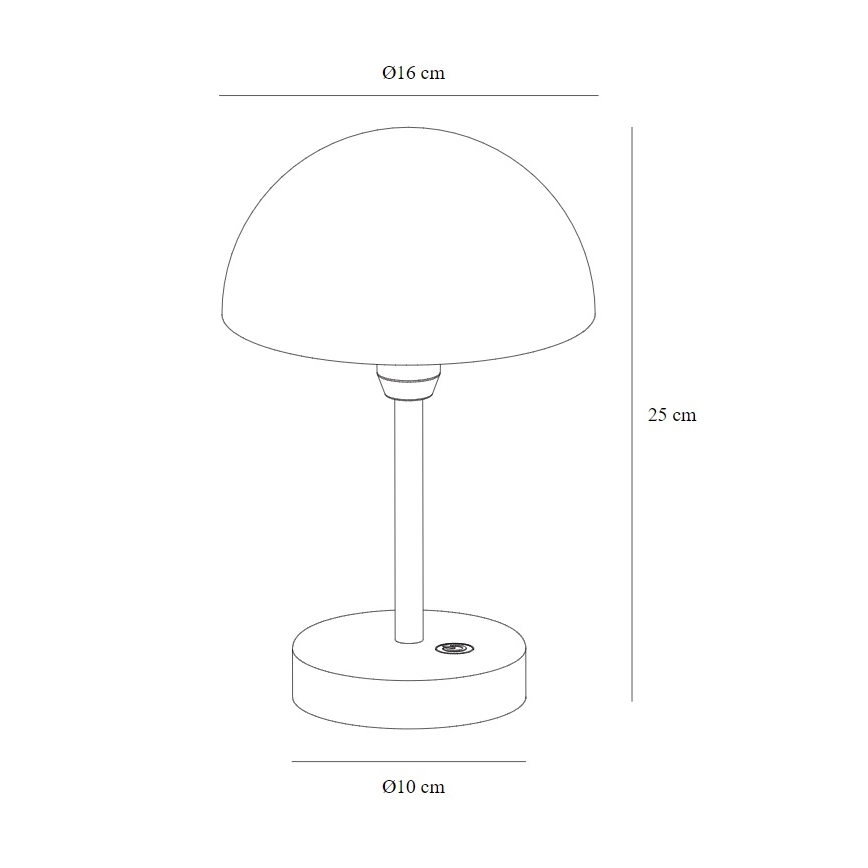 Nordlux - Lámpara de mesa LED exterior recargable y regulable ELLEN LED/2,8W/3,7V IP44 verde