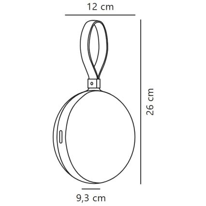 Nordlux - Lámpara recargable portátil LED LED/1W/3,7V IP54 amarillo
