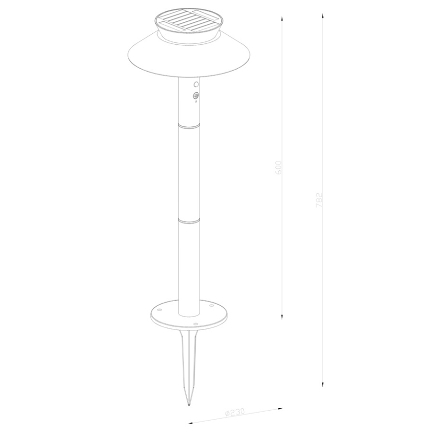 Nordlux - Lámpara solar LED con sensor JUSTINA LED/5W/3,7V IP44 1800 mAh