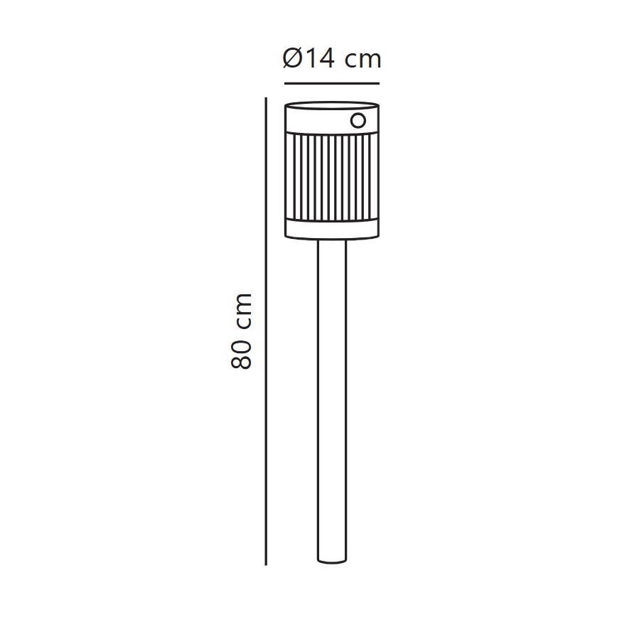 Nordlux - Lámpara solar LED COUPAR LED/3,2W/5V 3000K IP44 negro