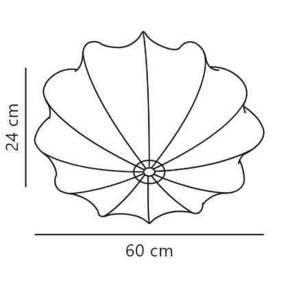 Nordlux - Plafón AERON 3xE27/25W/230V diá. 60 cm