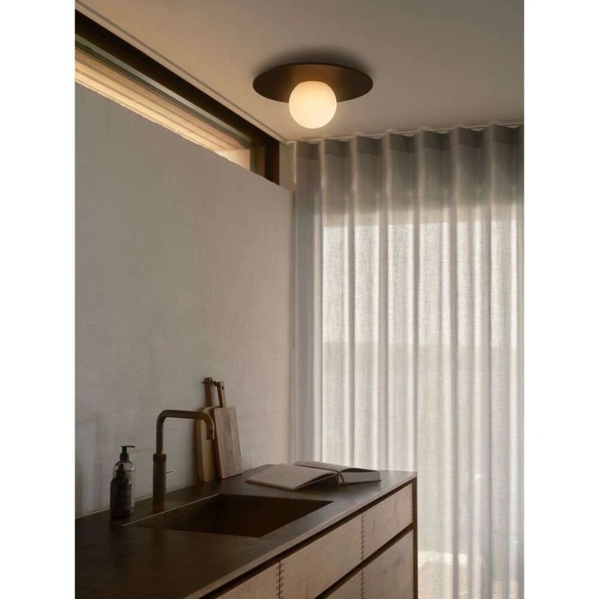 Nordlux - Plafón de baño SIONA 1xE27/60W/230V IP44 negro