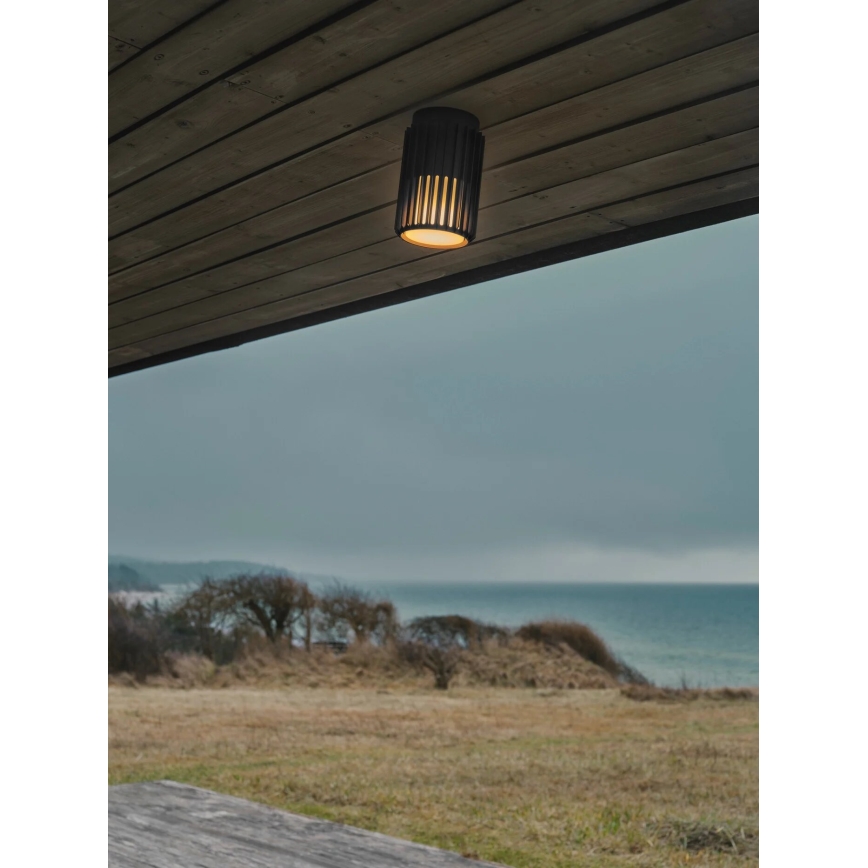 Nordlux - Plafón de exterior ALUDRA 1xE27/15W/230V negro