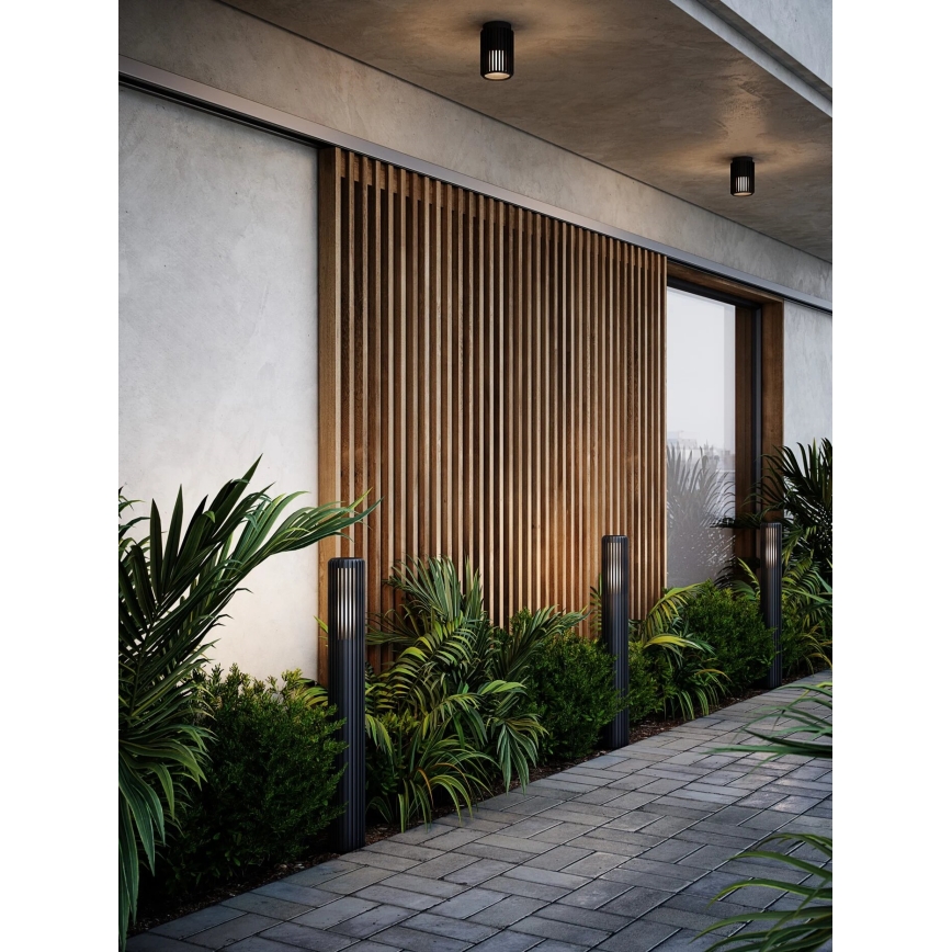 Nordlux - Plafón de exterior ALUDRA 1xE27/15W/230V negro