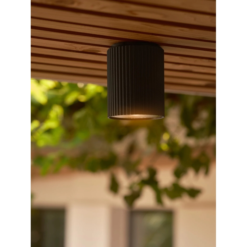 Nordlux - Plafón de exterior KYKLOP 1xGU10/15W/230V IP54 negro