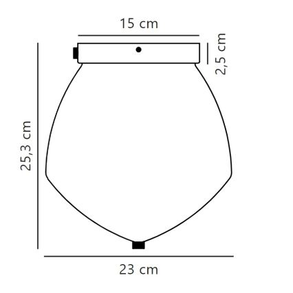 Nordlux - Plafón ORBIFORM 1xE27/40W/230V dorado