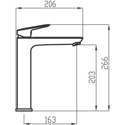 Novaservis - Grifo de lavabo METALIA 26,6 cm cromo brillante