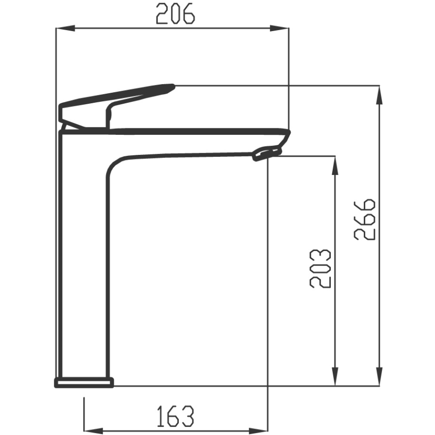 Novaservis - Grifo de lavabo METALIA 26,6 cm cromo brillante
