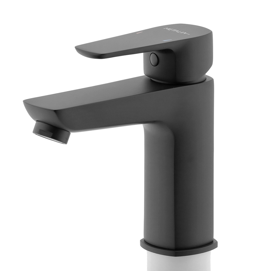 Novaservis - Grifo de lavabo METALIA ECO 15,2 cm negro mate
