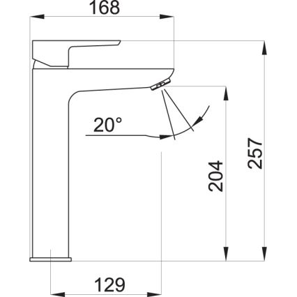 Novaservis - Grifo de lavabo METALIA ECO 25,7 cm negro mate