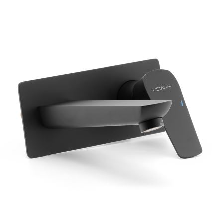 Novaservis - Grifo de lavabo para instalación empotrada METALIA ECO negro mate
