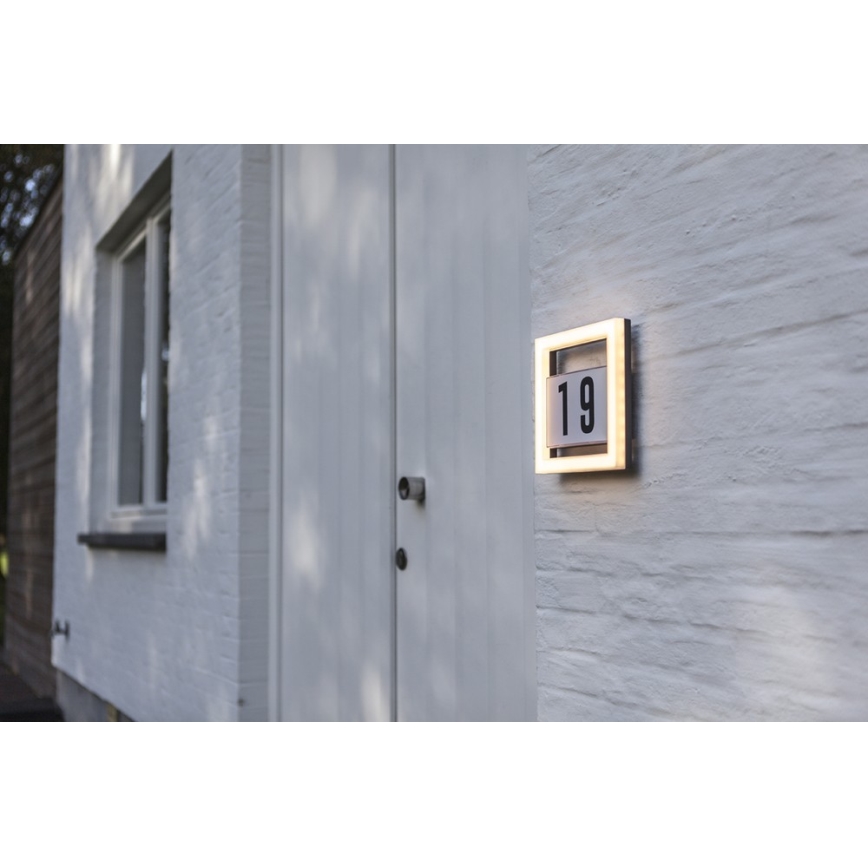 Número de casa LED ALICE LED/13W/230V IP44 3000K antracita