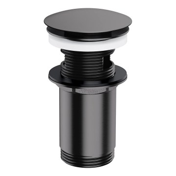 OMNIRES A706AT - Desagüe de lavabo CLICK-CLACK diá. 6,6 cm antracita cepillado
