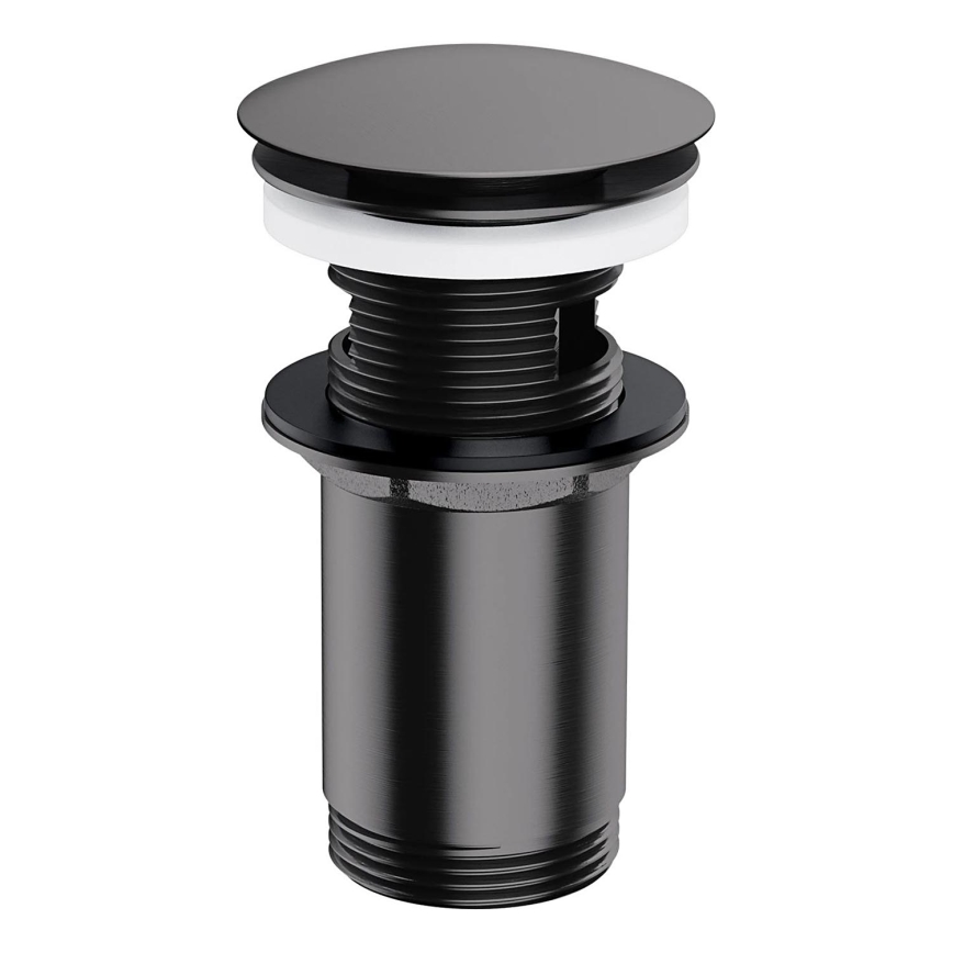 OMNIRES A706AT - Desagüe de lavabo CLICK-CLACK diá. 6,6 cm antracita cepillado