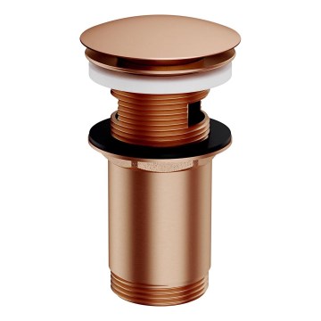 OMNIRES A706CPB - Desagüe de lavabo CLICK-CLACK diá. 6,6 cm cobre cepillado