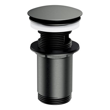 OMNIRES A706GR - Desagüe de lavabo CLICK-CLACK diá. 6,6 cm grafito cepillado