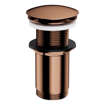 OMNIRES A716CP - Desagüe de lavabo CLICK-CLACK diá. 6,6 cm brillante cobre