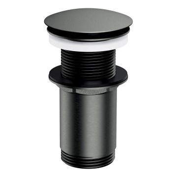 OMNIRES A716GR - Desagüe de lavabo CLICK-CLACK diá. 6,6 cm grafito cepillado