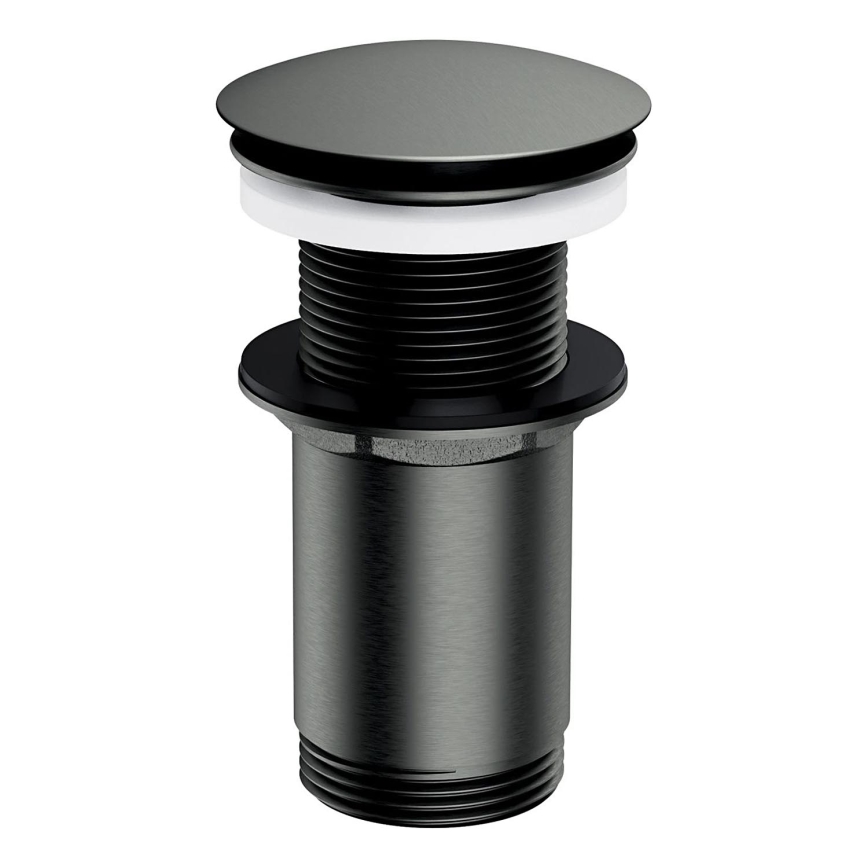 OMNIRES A716GR - Desagüe de lavabo CLICK-CLACK diá. 6,6 cm grafito cepillado