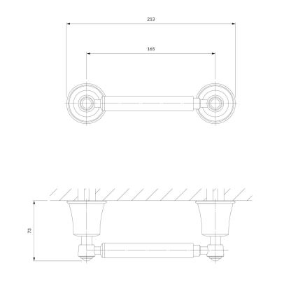 OMNIRES AL53510CR - Portarrollos de papel higiénico ART LINE cromo brillante