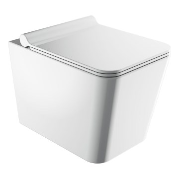 OMNIRES BOSTONMWBP - Inodoro suspendido con asiento SoftClose BOSTON cerámica/blanco brillante