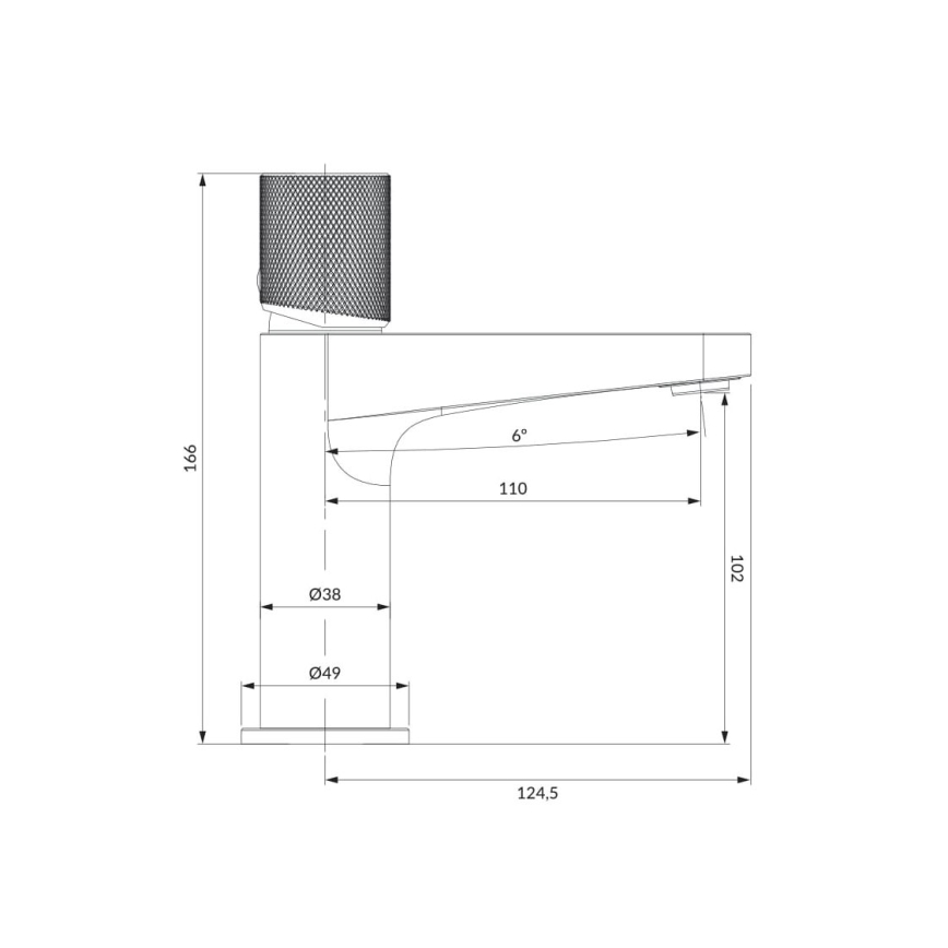 OMNIRES CT8010CR - Grifo de lavabo CONTOUR 16,6 cm cromo brillante