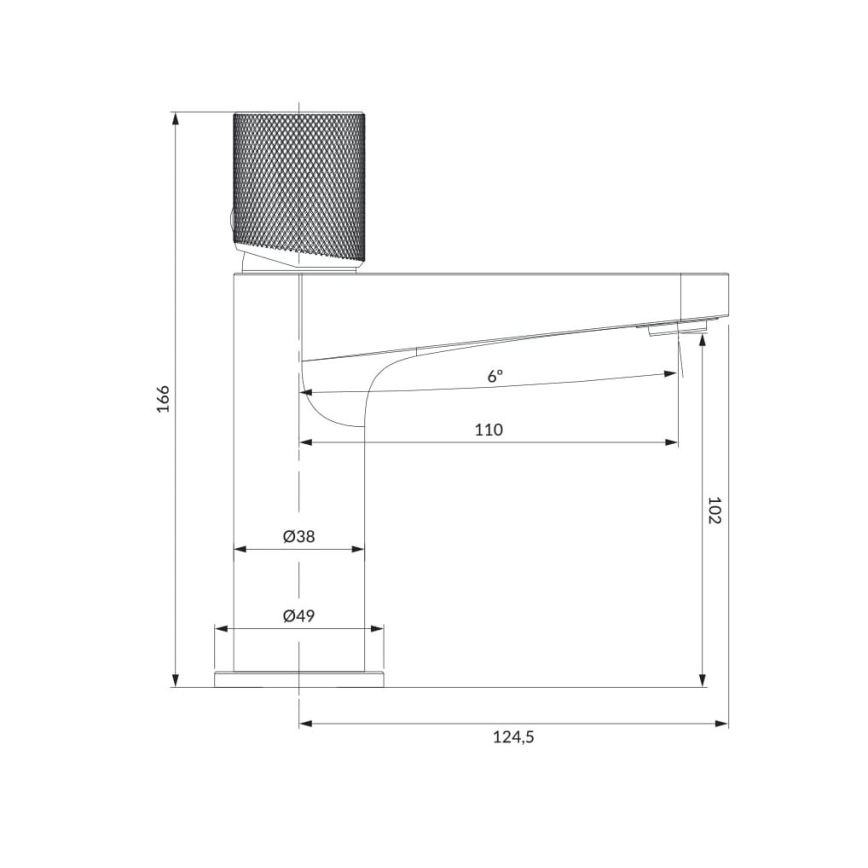 OMNIRES CT8010GLB - Grifo de lavabo CONTOUR 16,6 cm cortado dorado
